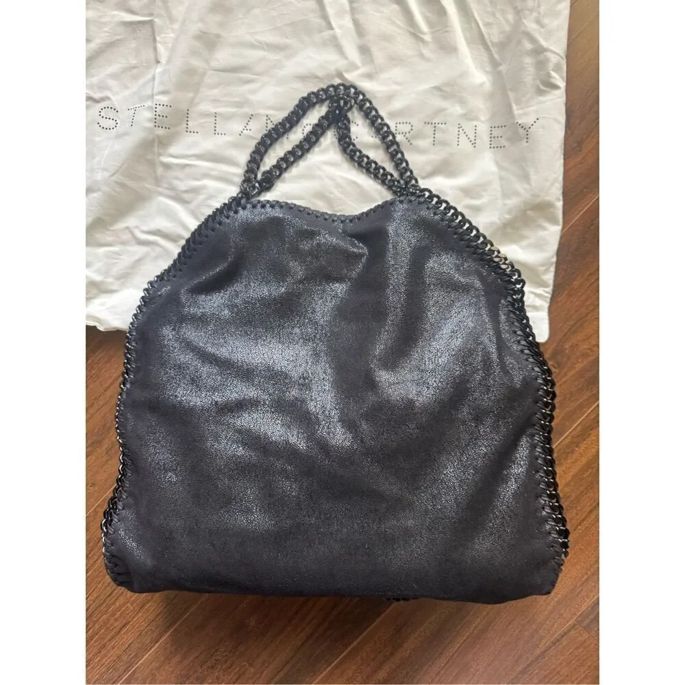 STELLA MCCARTNEY NWOT black The Falabella mini vegetarian brushed-leather